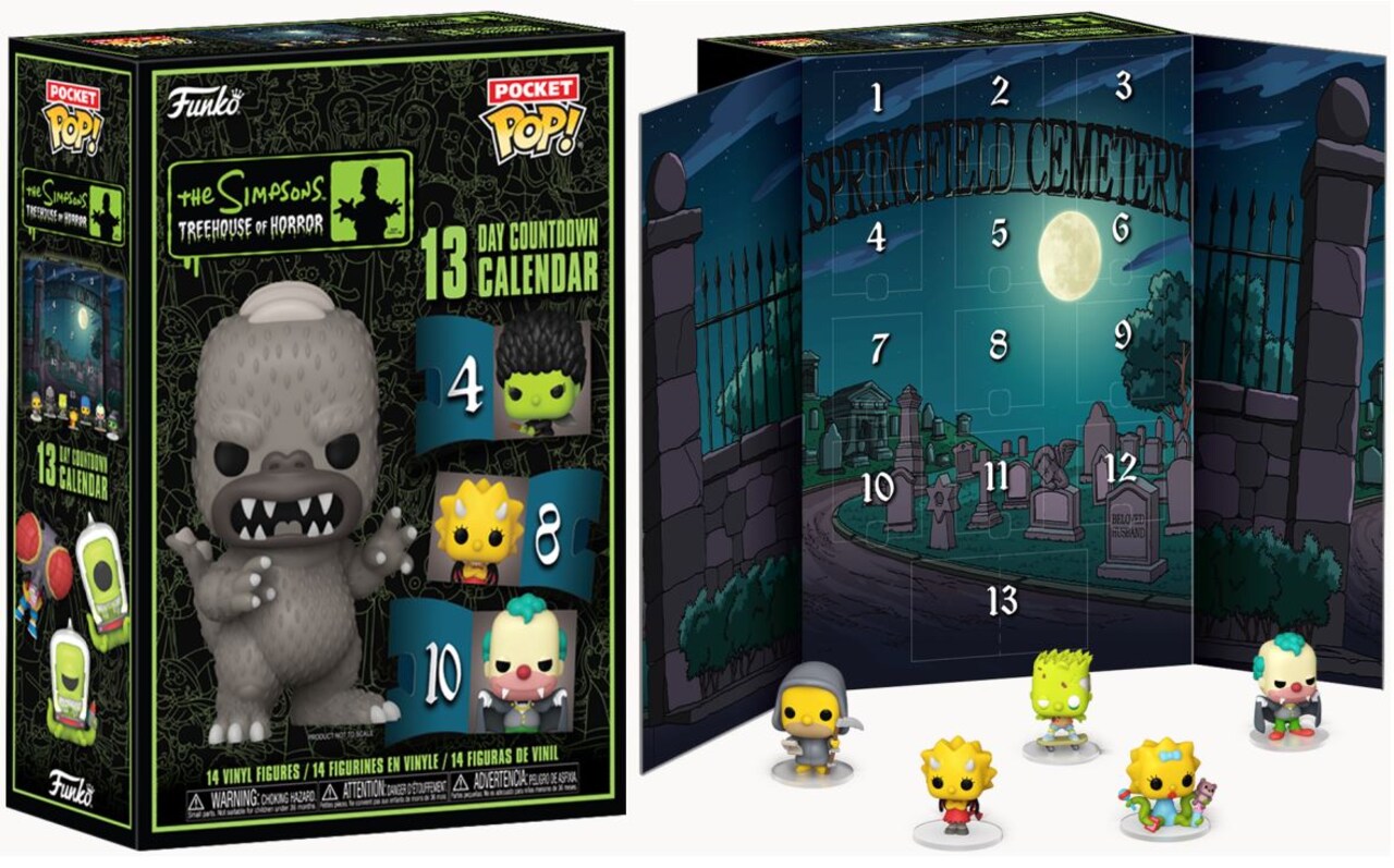 The Simpsons Treehouse of Horror Funko Pocket Pop! 13 Day Countdown Calendar